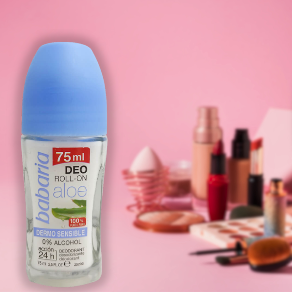 دئودورانت مام و رول ضد عرق درمو DERMO باباریا Babaria حاوی آلوورا حجم 75 میلی لیتر