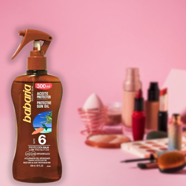 اسپری روغن برنزه کننده هویج SPF6 باباریا babaria حجم 300 میل